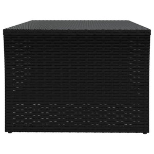 vidaXL Table basse noire 100x50x40 cm résine tressée