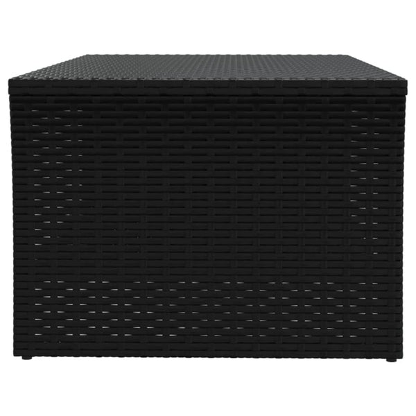 vidaXL Table basse noire 100x50x40 cm résine tressée