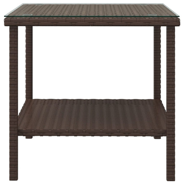Beistelltisch Braun 45x45 cm Poly Rattan