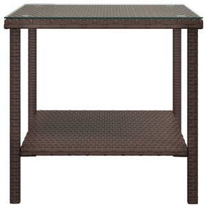 Beistelltisch Braun 45x45 cm Poly Rattan