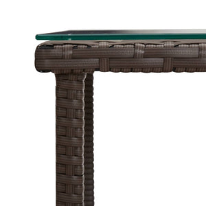 Beistelltisch Braun 45x45 cm Poly Rattan