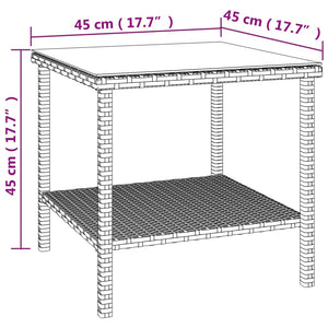 Beistelltisch Braun 45x45 cm Poly Rattan
