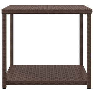 Beistelltisch Braun Poly Rattan 55x45x49 cm