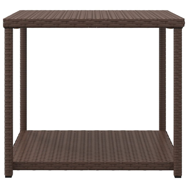 Beistelltisch Braun Poly Rattan 55x45x49 cm