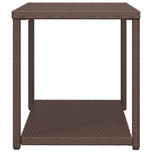 Beistelltisch Braun Poly Rattan 55x45x49 cm