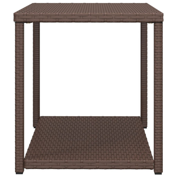 Beistelltisch Braun Poly Rattan 55x45x49 cm