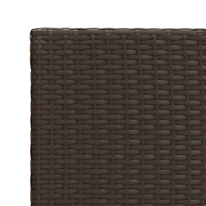 Beistelltisch Braun Poly Rattan 55x45x49 cm
