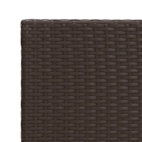 Beistelltisch Braun Poly Rattan 55x45x49 cm