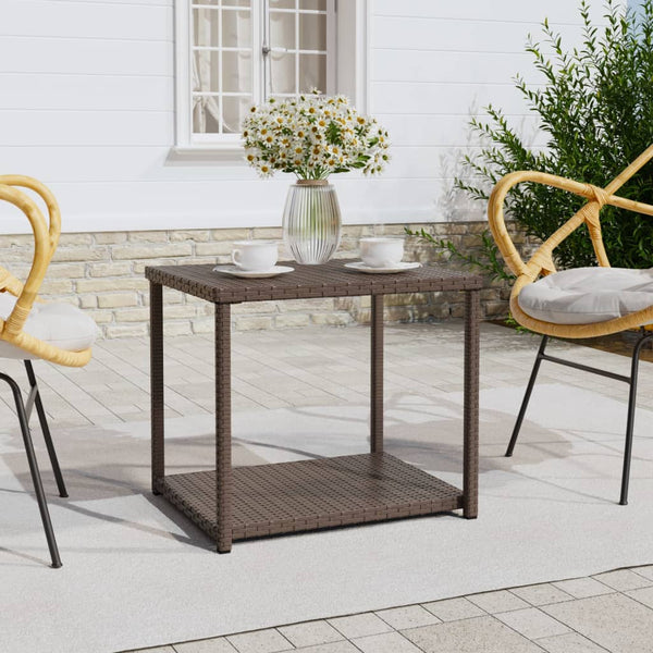 Beistelltisch Braun Poly Rattan 55x45x49 cm