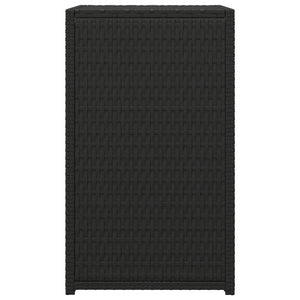 Schwarzer C-Tisch 40x60cm Poly Rattan
