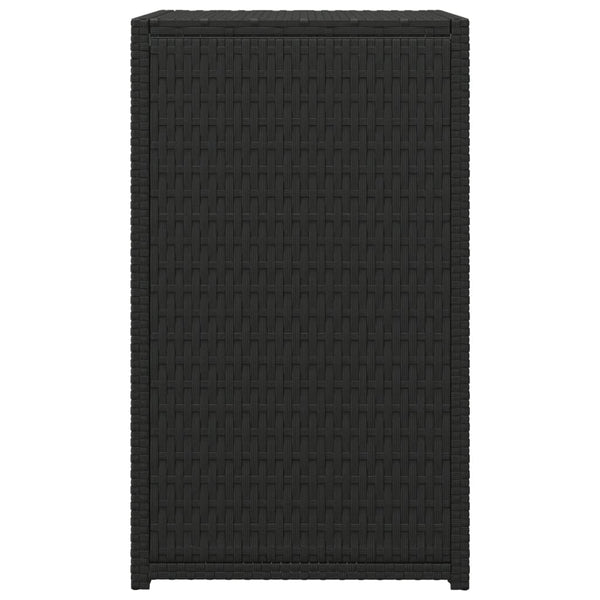 Schwarzer C-Tisch 40x60cm Poly Rattan