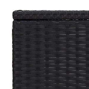 Schwarzer C-Tisch 40x60cm Poly Rattan