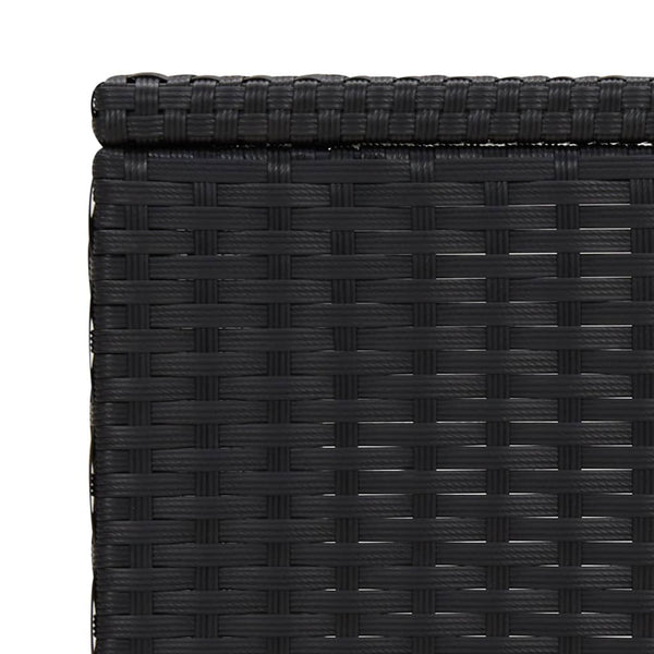 Schwarzer C-Tisch 40x60cm Poly Rattan