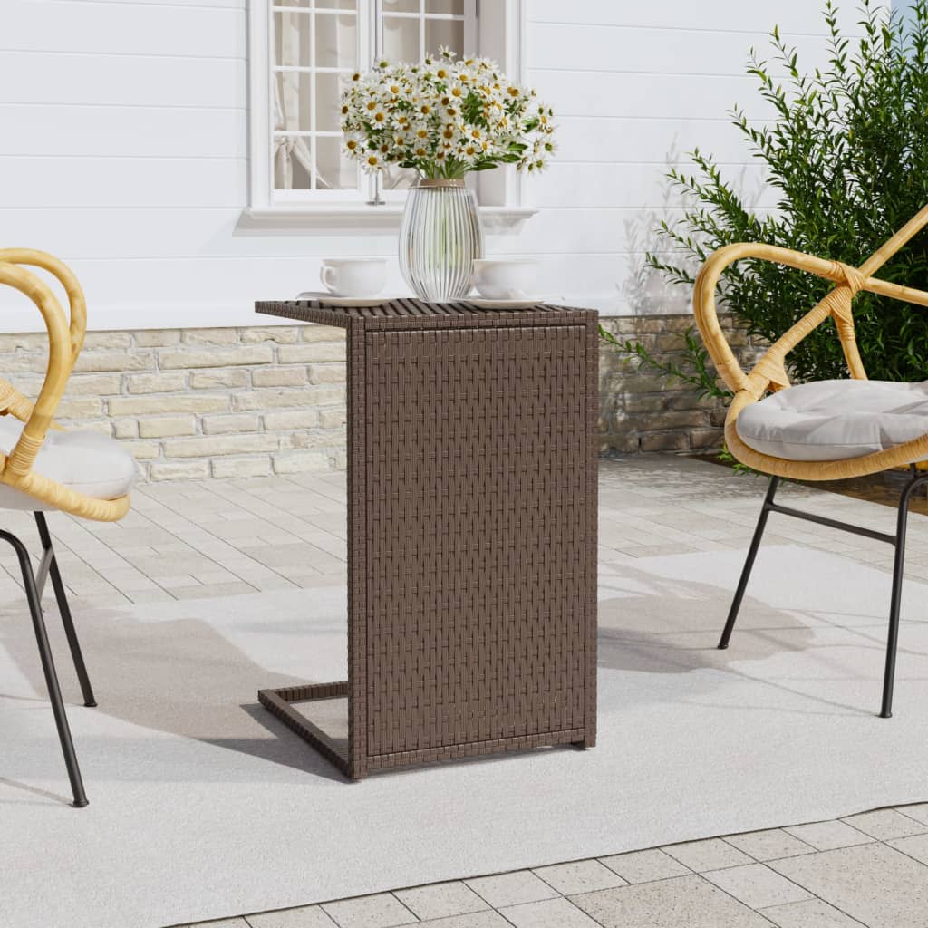 Braun C-Tisch Poly Rattan 40x35x60 cm