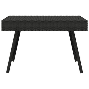 Klappbarer Beistelltisch Schwarz Poly Rattan