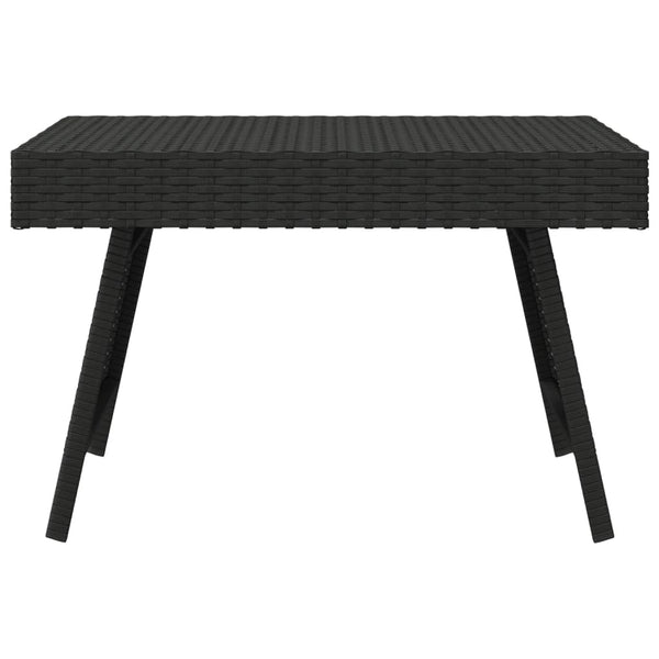 Klappbarer Beistelltisch Schwarz Poly Rattan