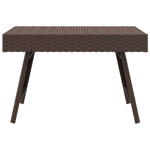 Klappbarer Beistelltisch Braun Poly Rattan 60x40