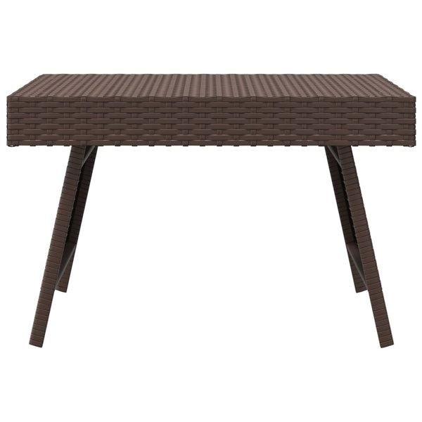 Klappbarer Beistelltisch Braun Poly Rattan 60x40