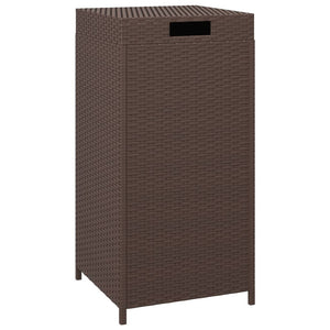 vidaXL Poubelle marron 40x40x80 cm en résine tressée