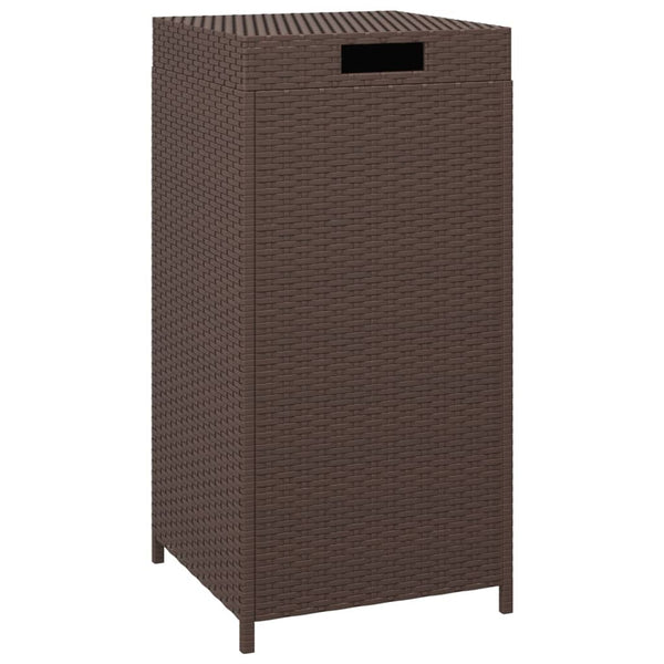 vidaXL Poubelle marron 40x40x80 cm en résine tressée