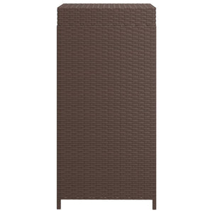 vidaXL Poubelle marron 40x40x80 cm en résine tressée