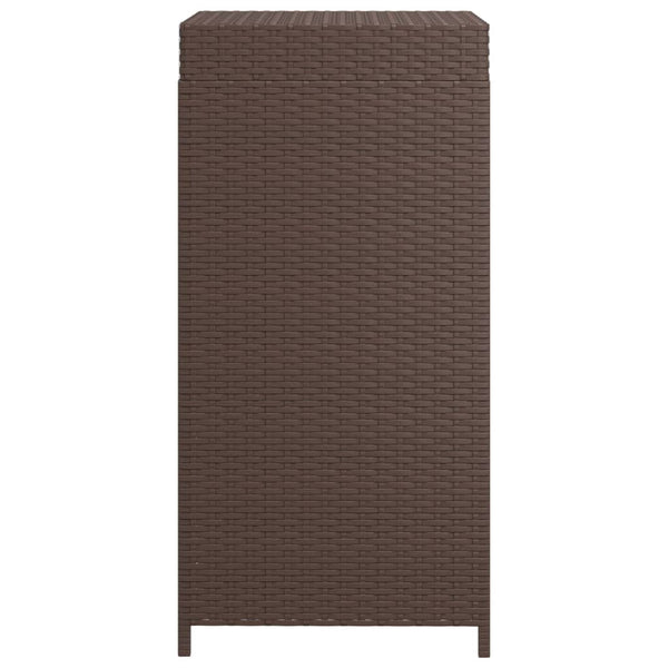 vidaXL Poubelle marron 40x40x80 cm en résine tressée
