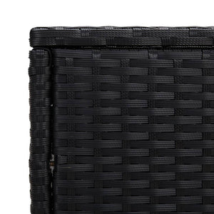 Schwarze Satztische 3er Set Poly Rattan