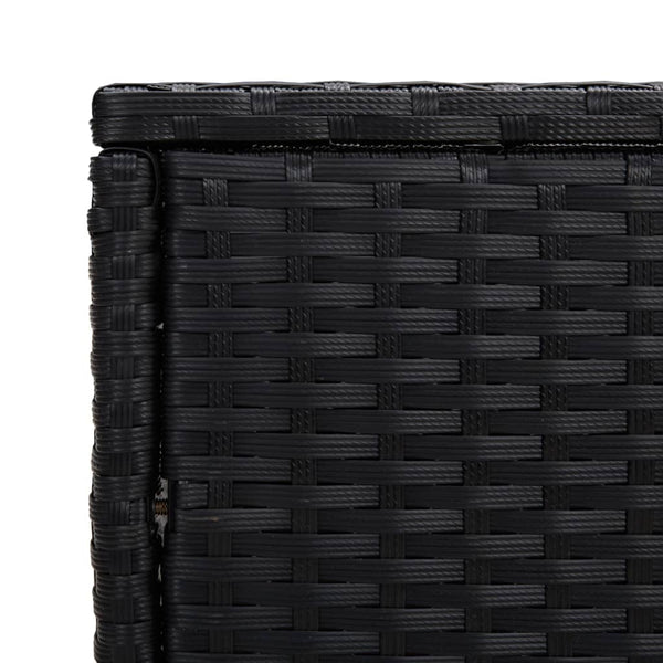 Schwarze Satztische 3er Set Poly Rattan