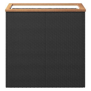 Pflanzkübel Schwarz Poly Rattan 80x40x80cm