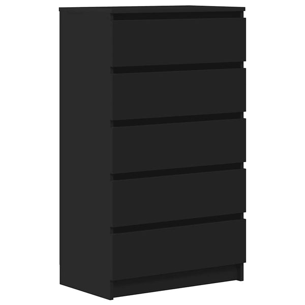 Schwarzer Schubladenschrank 60x36x103cm
