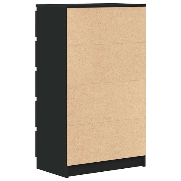 Schwarzer Schubladenschrank 60x36x103cm