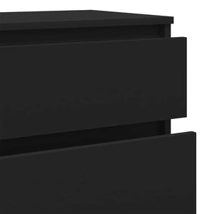 Schwarzer Schubladenschrank 60x36x103cm