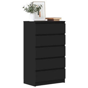 Schwarzer Schubladenschrank 60x36x103cm