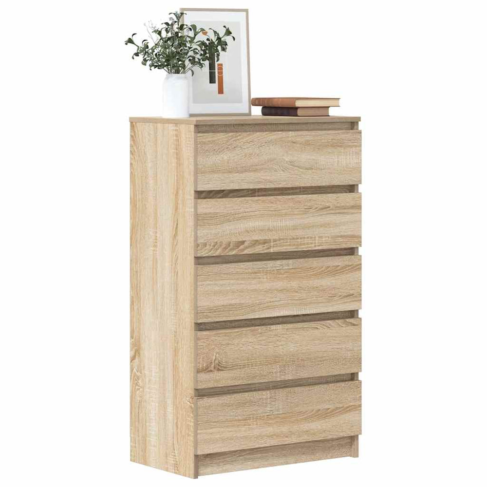 vidaXL Sonoma Oak Drawer Cabinet 60x36x103 cm Engineered Wood