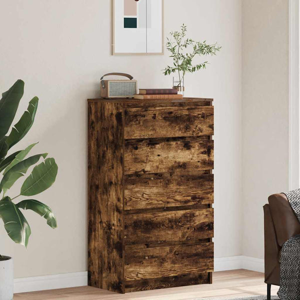 Schubladenschrank Räuchereiche 60x36x103 cm