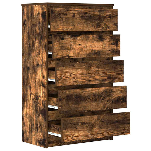 Schubladenschrank Räuchereiche 60x36x103 cm