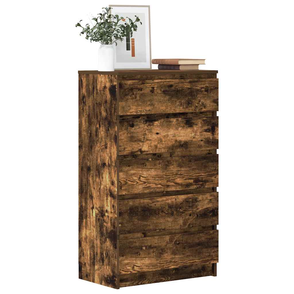 Schubladenschrank Räuchereiche 60x36x103 cm