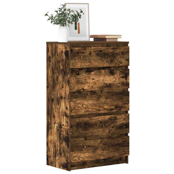 Schubladenschrank Räuchereiche 60x36x103 cm