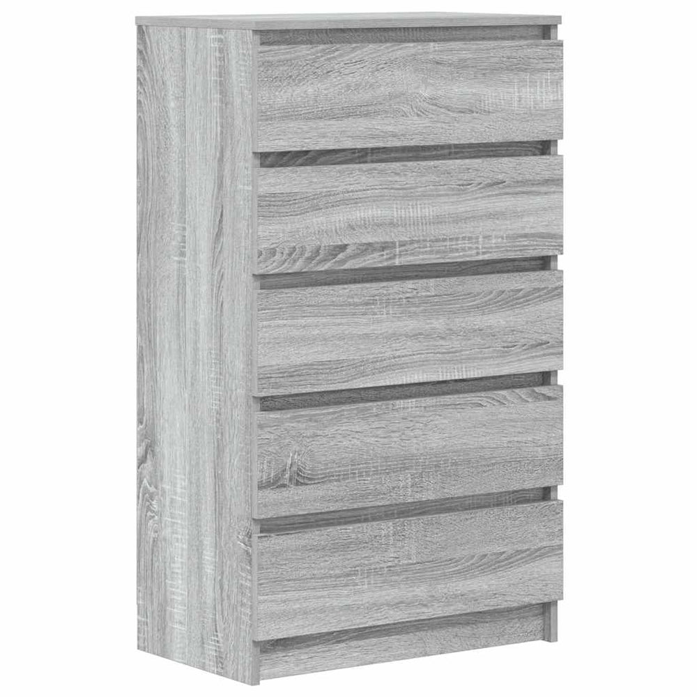 Schubladenschrank Grau Sonoma 60x36x103 cm