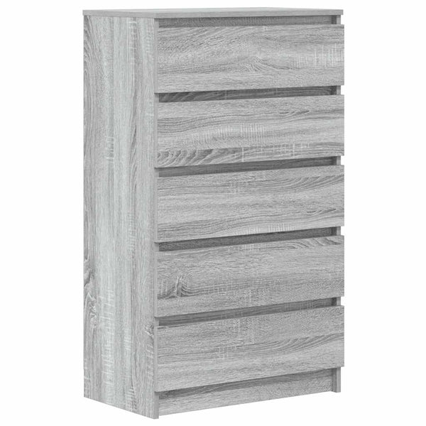 Schubladenschrank Grau Sonoma 60x36x103 cm