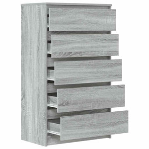 Schubladenschrank Grau Sonoma 60x36x103 cm