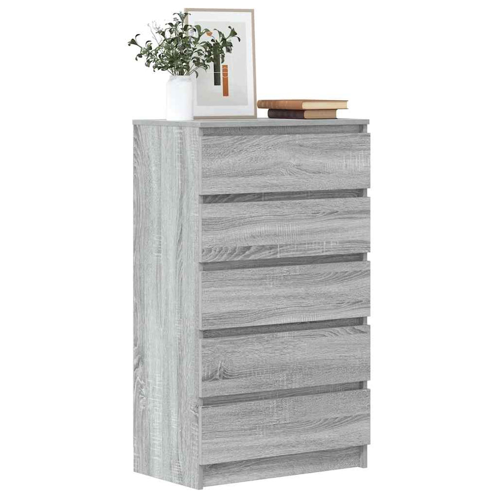 Schubladenschrank Grau Sonoma 60x36x103 cm