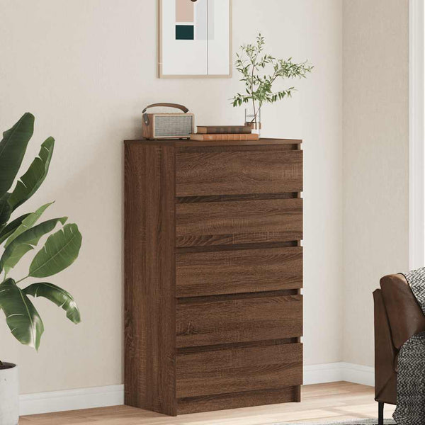 Schubladenschrank Braun Eichenoptik