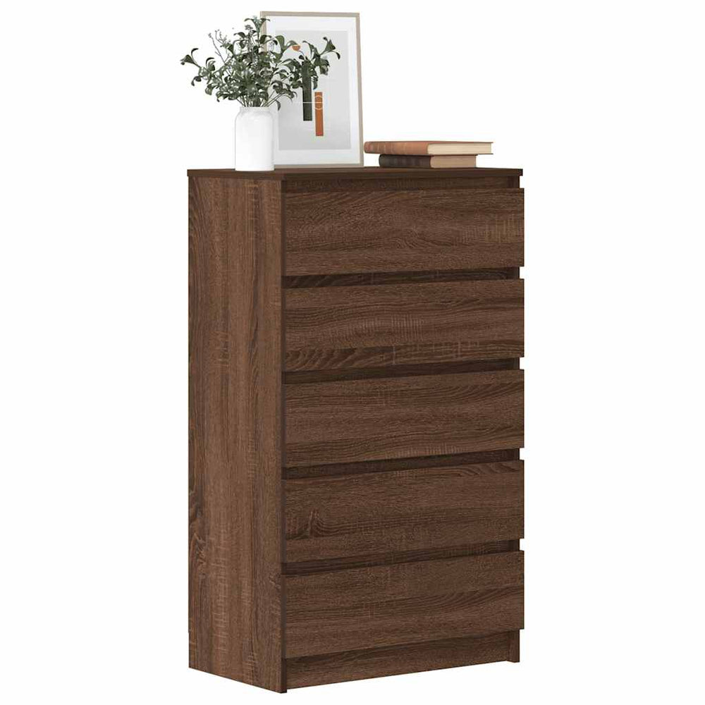 Schubladenschrank Braun Eichenoptik
