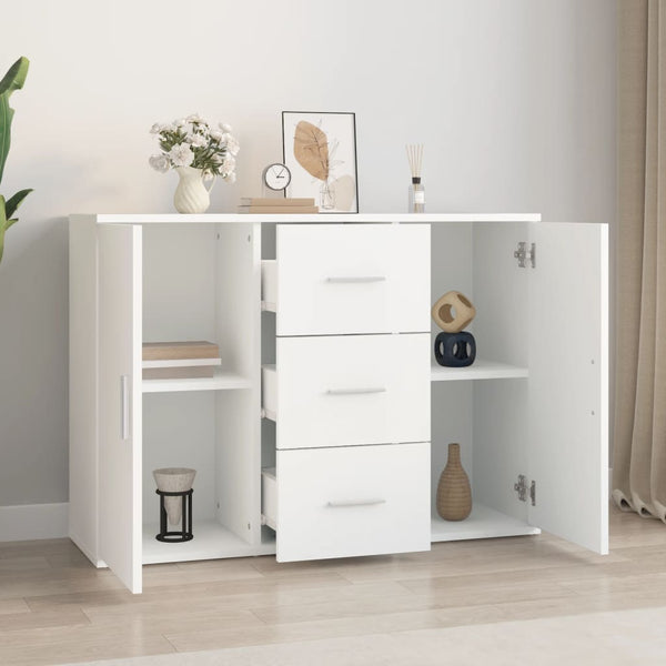Weißes Sideboard 91 cm Holzwerkstoff