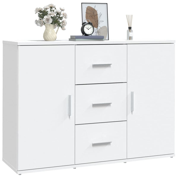 Weißes Sideboard 91 cm Holzwerkstoff