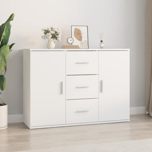 Weißes Sideboard 91 cm Holzwerkstoff