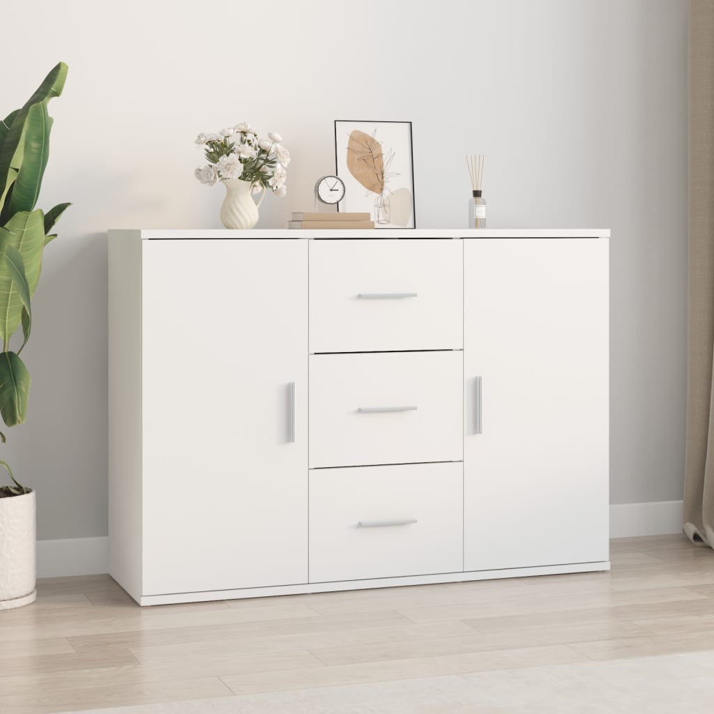 Weißes Sideboard 91 cm Holzwerkstoff