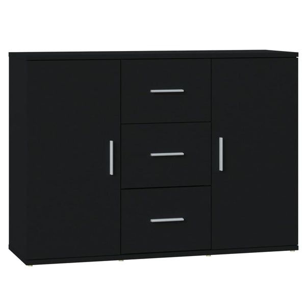 Schwarzes Sideboard 91 cm Holzwerkstoff