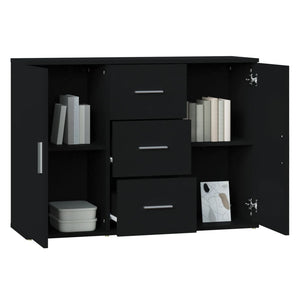 Schwarzes Sideboard 91 cm Holzwerkstoff